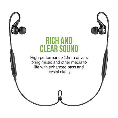 MEE audio EP-M6B-BK-MEE M6B Bluetooth Wireless Sports In-Ear Headphones with Headset