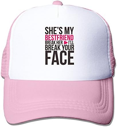 ELIUMS She Is My Best Friend Mesh Trucker Baseball Cap Hat Pink