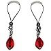 Nipple Noose Ring Jewelry Nipplerings Non Piercing Teardrop Austrian Design Glass Beads (Red)