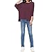 Lacle Women's Loose Fit Swing Tops Flattering Flowy Casual Summer T Shirt( Burgundy Large)