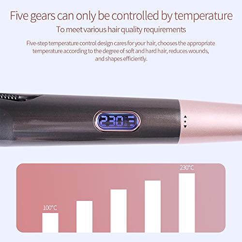 Professional Hair Straightener Curling Iron 2 in 1 Tourmaline Ceramic Twisted Flat Iron for All Hair Types with LCD Digital Display & Auto Shut-Off From AMULISS