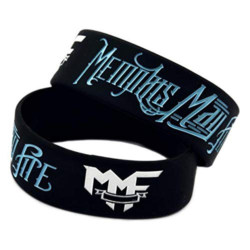 Bracelet"Memphis May Fire" Rock Band Should Aid Silicone Wristbands (Color : Black)
