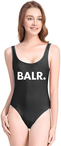 ZBBRDD Cute BALR One Piece Swimsuit with High Cut Backless for Women Bathing Suits Swimwear