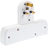 Invero 3 Way Multi Mains Socket Adapter UK 3 Pin Plug 13A White Cable Free view 7