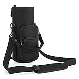 Barbarians Water Bottle Carrier, Bottle Pouch Holder with Adjustable Shoulder/Hand Strap 2 Pockets for Swell Type Bottle 16oz 17oz 20oz 24oz 25oz 32oz 40oz, Suitable for Hiking Travel Camping