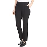 Hilary Radley Women's Ponte Pull-On Mid Rise Slim Leg Pants