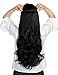 V-Shaped Hair Extensions One Piece U part Synthetic Straight Curly Wave Clips in Hairpiecethumb 2
