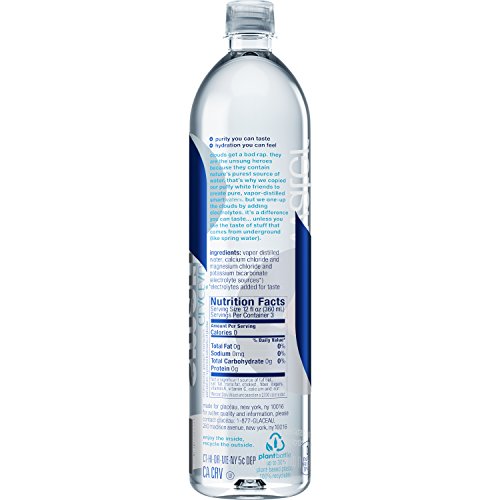 SMARTWATER PACKAGED DRINKING WATER, 33.8 FL OZ (PACK OF 6)