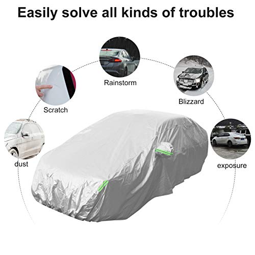 GARNECK Volledige Autobeschermingshoes Krasbestendige Autohoezen Autohoezen Voor Alle Weersomstandigheden Aluminiumfolie… - Afbeelding 3