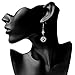 NFL Siskiyou Sports Womens Pittsburgh Steelers Crystal Dangle Earrings One Size Team Color,white