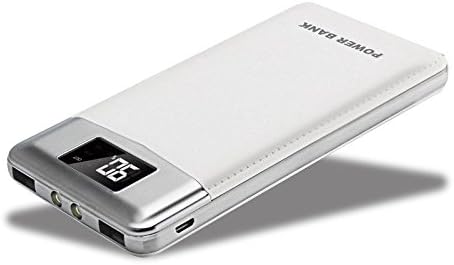Ultrathin 50000mAh 2 USB Power Bank 2LED LCD Portable Universal Battery Charger (White)