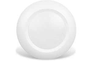 JULLISON 4 Inch LED Low Profile Recessed & Surface Mount Disk Light, Round, 10W, 600 Lumens, 3000K Warm White, CRI80, DOB Design, Dimmable, cETLus Listed, 1 Pack(White)