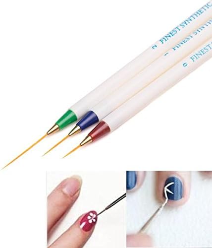 Nail Art,Ba Zha 3PCS Nail Art Design Set Dotting Painting Drawing Brush Pen Tools Nail Art Accessories Makeup Nail Care Cosmetic Nail Polish Nail Tools Nail Drawing Pen