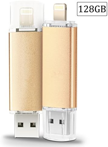 128GB iPhone USB Flash Drive, Pen-Drive Memory Storage, Jump Drive Lightening Memory Stick External Storage Expansion for Apple IOS iPad Android Computers