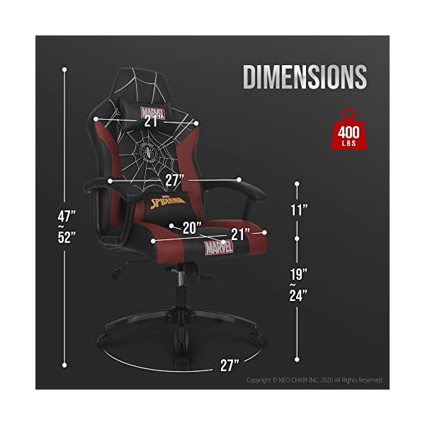 Silla Gamer Marvel Avengers Hombre Araña · Eco cuero - Imagen 4