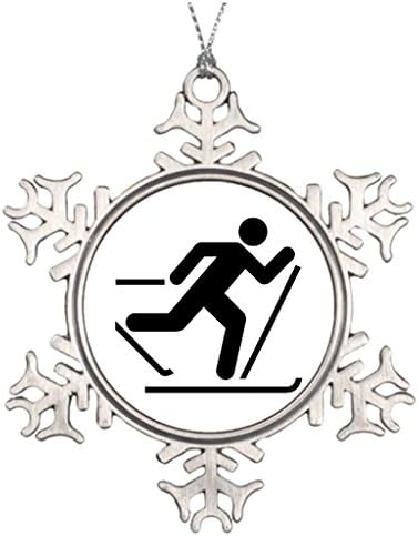 Silently Cross Country Skiing Xmas Trees Decorated Symbol Large Christmas Tree Decoration