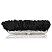 Fashion Road Womens Satin Pleated Evening Clutch Bags Purse Wedding Cocktail Party Handbags Black