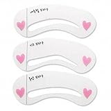 3pcs Lady Eyebrow Grooming Beauty Tools Plastic Brow Drawing Shaping Template