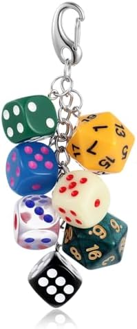 QTKJ Dice Bag Charm, Cute Keychain, Bag Accessories Charms for