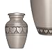 Silver Hearts Mini Keepsake Urn • Miniature Funeral Cremation Urn fits Small Amount of Ashes • Corazones Model • 3 inches Tall