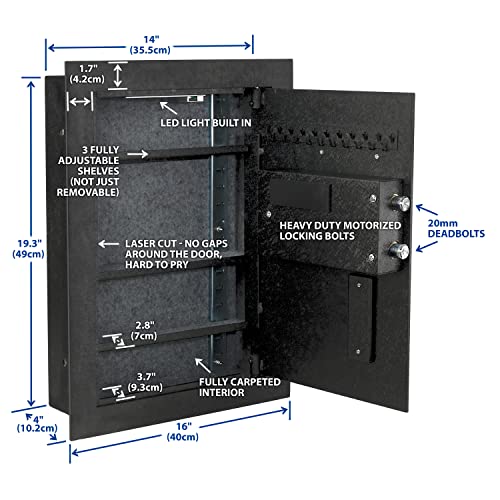 Viking Security Safe VS52BLX Hidden in Wall Safe Biometric Safe