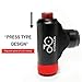 CYCPLUS CO2 Bike Tire Inflator Quick Easy Safe Presta Schrader Valve Compatible- Bicycle Tire Pump for Road Mountain Bikes - No CO2 Cartridges Included A20 Red