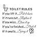 EJFOIEJ Toilet Rules Bathroom Removable Wall Sticker Vinyl Art Decals DIY Home Decor