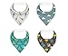 Sunny Sprouts Baby Bandana Drool Bibs for Drooling and Teething 4 Pack Gift Set (Scandinavian Set)
