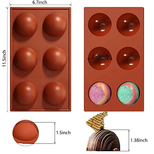 FADIKX Donuts Silicone Mold,Heart Cake Molds Round Shape Cake Molds Hot Chocolate Bomb Mold 3 Pcs Silicone Molds for DIY Cake Mousse Dessert Shaped Mould Candy Fondant Cupcake Cheesecake