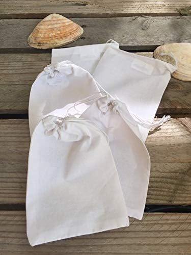 Organic Cotton Reusable Produce Bag with Drawstring-Muslin/Mesh Bags for Grocery - Breathable Fridge Bread Fruit Vegetable Bag-Travel Toy Laundry Shopping Mesh Bag (4, Small: 8"x10")