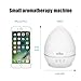 Aickar 200ml Mini Essential Oil Diffuser, Aromatherapy Diffuser with Touch Sensitive Buttons, Ultrasonic Cool Mist Humidifier with 7 Color LED Light and Auto Shut-off Function