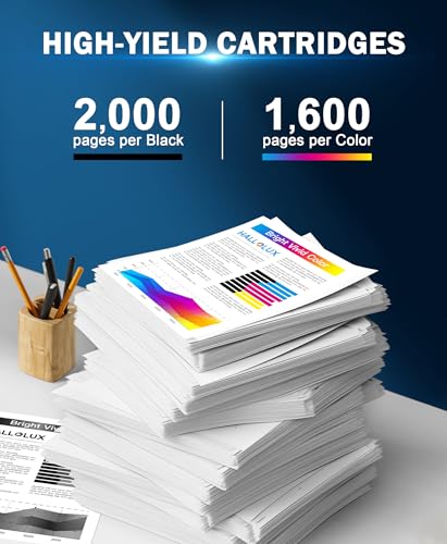 HALLOLUX 963XL Compatible for HP 963 XL Multipack Cartridges for OfficeJet Pro 9010 9012 9015 9020 9022 9013 9014 9016 9019 9025 (Black Cyan Yellow Magenta, 4-Pack)
