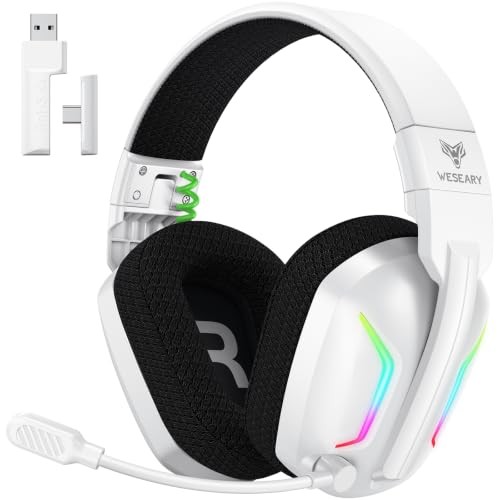 WESEARY Gaming Headset Wireless mit Mikrofon für PS5 PS4 PC Switch Mac