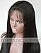 Chantiche Silk Top Lace Front Wig with Baby Hair, Yaki Straight Human Hair Wigs Glueless Brazilian Remy Wig for Black Women 16 Inches Natural Color