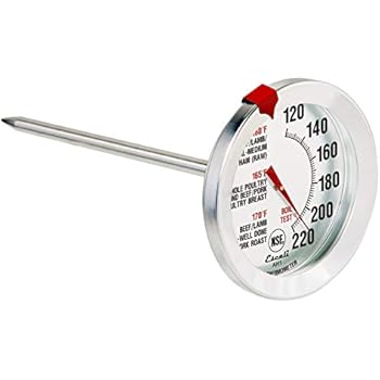 Escali AH1 NSF Certified ProAccurate Oven Safe Meat Thermometer, Extra Large Dial, Silver
