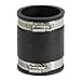 EVERCONNECT 4825 Flexible Pvc Rubber Coupling with Stainless Steel Clamps, 2 Inch, Black primary