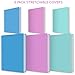 6 PACK Book Cover Sox Stretchable Durable Reusable Universal Size Fit for School or Textbook Hardback Books. Colour Book Covers