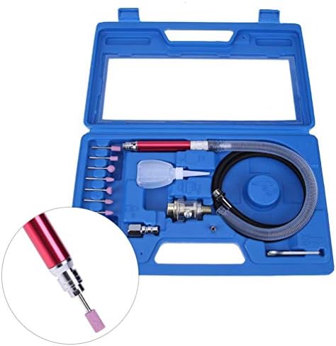 LIFEZONNY Micro Air-Powered Die Grinder Set, High-Speed 16 Pcs,65000 RPM, Pencil Polishing Engraving Tool, Pneumatic Windmill Grinding Pen for Cutting Cleaning Grinding
