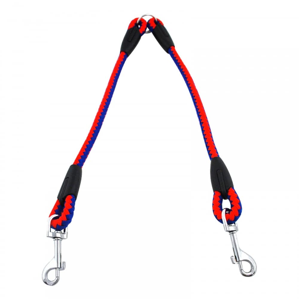 Double Dog Leash Coupler, Dog Lead Splitter 360° Rotation Dual Dog Lead for 2 Large Medium Small Puppy Dogs