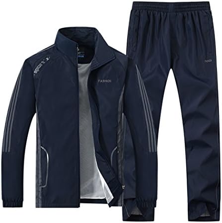 Modern Fantasy Men's Athletic Striped Tracksuit Joggers Sports Soccer Ball Style Sweatsuit