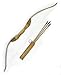 Children's Wooden Toy Bow and Arrow Set with Quiver and Three Rubber Tipped Arrows