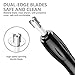 CNAIER Nose Hair Trimmer, Electric Nose and Ear Hair Trimmers Clippers Removal Wet/Dry Mute Motor Double-Edge Waterproof Stainless Steel Beard Facial Hair Shaver for Men & Women
