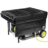 IGAN Generator Tent Running Cover, Ultra Heavy Duty Tarpaulin Enclosure, Portable All-Weather Generator Rain Shelter for Most 3500w-12000w generators, Black-1