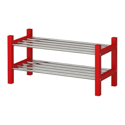 Ikea Tjusig Shoe Rack Red 79 Cm Amazon Co Uk Kitchen Home