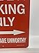 Funny HAHA USA Tesla Parking Only Unworthy Personalized Parking Sign - Aluminum 8 x 12 Red, White