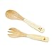 LaBoos Baby Kids Suction Bowl Spoon Fork, Infant Feeding, Baby Registry, Bamboo Bowl, Unisex. Baby Bowl Set + Baby Spoons Set. FDA Approved BPA Free, Stay Put Suction bowl,Green