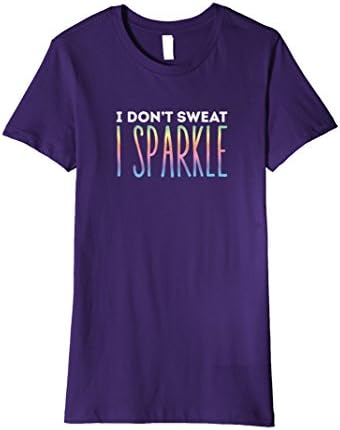 Womens I Don't Sweat I Sparkle Funny Running, Gym, jogging T Shirts Medium Purple