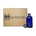 GBO GLASSBOTTLEOUTLET.COM (Pack of 12) 4 oz. Cobalt Blue Boston Round with Black Poly Cone Cap