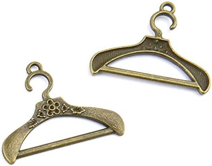 90pcs Jewelry Making Charms Jewellery Charme Antique Bronze Tone Fashion Finding for Necklace Bracelet Pendant Crafting Earrings LD019 Coat Hanger