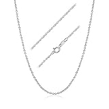 Sterling Silver 1.3mm Fine Open Cable Chain 12